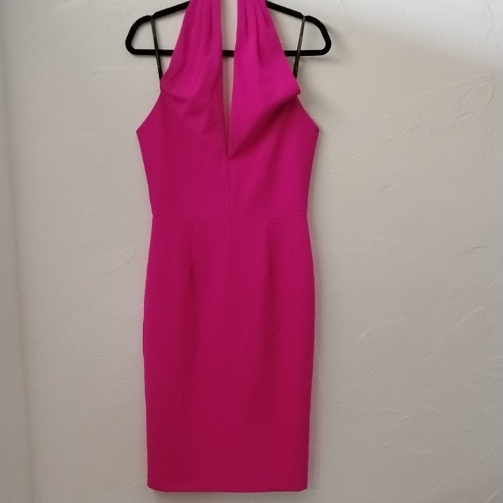 COPY - Black Halo Pink Midi Backless Bodycon Dress Sz 8